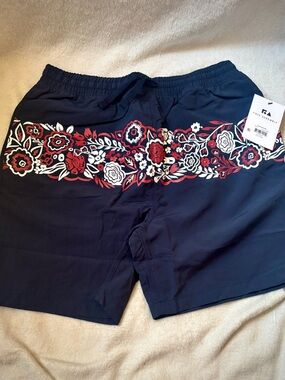 Free Assembly NWT Boys Board Shorts Navy Floral Swim Trunks Size L 10/12